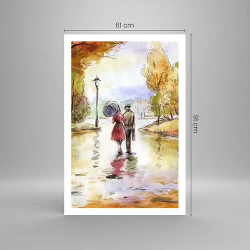 Poster - Romantischer Herbst im Park - 61x91 cm
