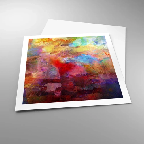 Poster - Schau in den Regenbogen - 60x60 cm