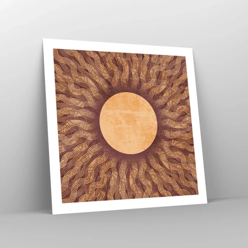 Poster - Sonnensymbol - 60x60 cm