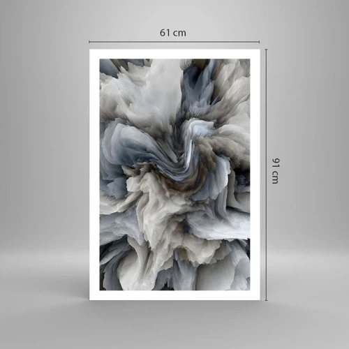 Poster - Stein und Blume - 61x91 cm