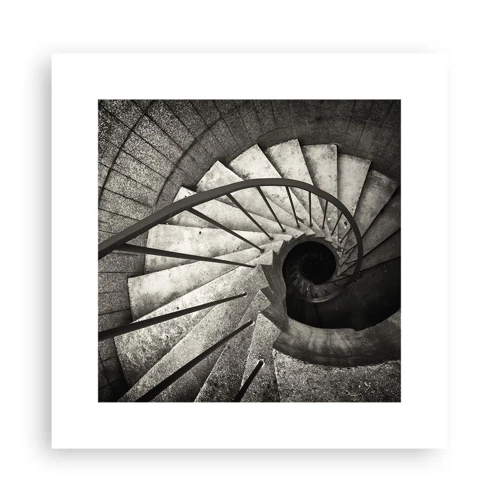 Poster - Treppe hoch, Treppe runter - 30x30 cm