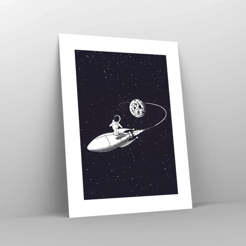 Poster - Weltraumsurfer - 30x40 cm