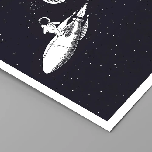 Poster - Weltraumsurfer - 30x40 cm