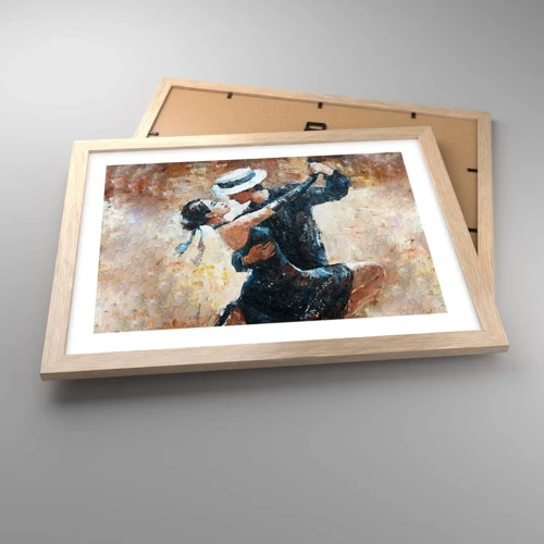 Poster in einem Rahmen aus heller Eiche - A la Rudolf Valentino - 40x30 cm
