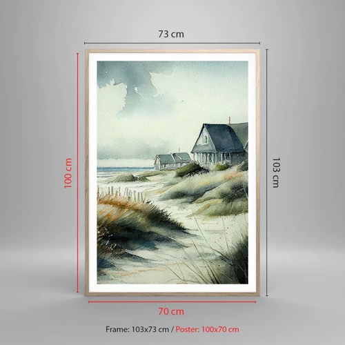 Poster in einem Rahmen aus heller Eiche - Abseits vom Trubel - 70x100 cm