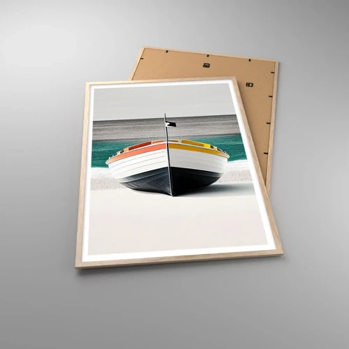 Poster in einem Rahmen aus heller Eiche - An seinem Platz - 70x100 cm
