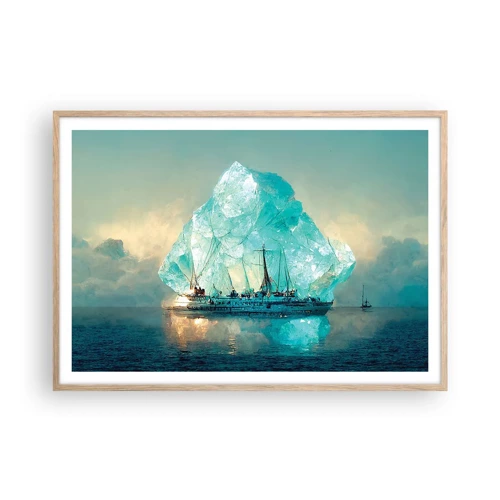 Poster in einem Rahmen aus heller Eiche - Arktischer Diamant - 100x70 cm