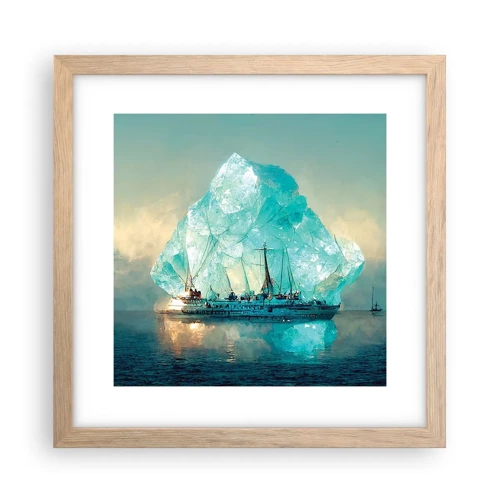 Poster in einem Rahmen aus heller Eiche - Arktischer Diamant - 30x30 cm