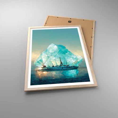 Poster in einem Rahmen aus heller Eiche - Arktischer Diamant - 50x70 cm