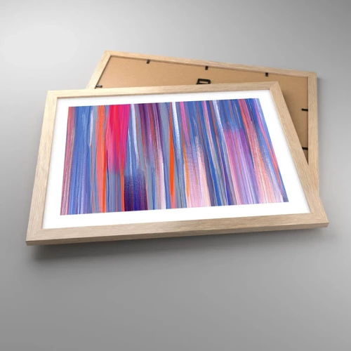 Poster in einem Rahmen aus heller Eiche - Aufstieg zum Regenbogen - 40x30 cm