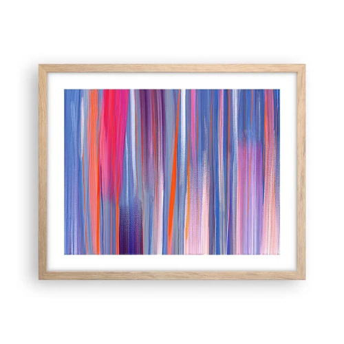 Poster in einem Rahmen aus heller Eiche - Aufstieg zum Regenbogen - 50x40 cm