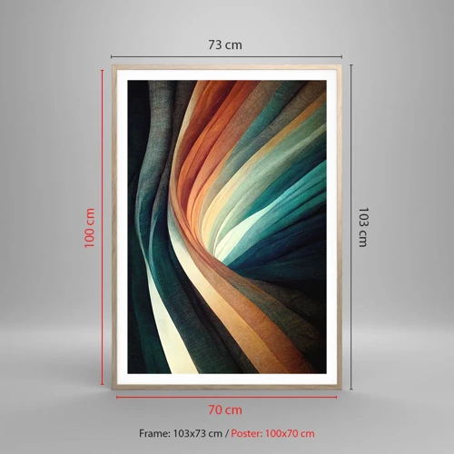 Poster in einem Rahmen aus heller Eiche - Aus Farben gewebt - 70x100 cm