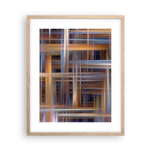 Poster in einem Rahmen aus heller Eiche - Aus Licht gewebt - 40x50 cm