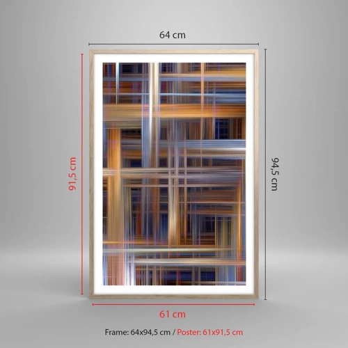 Poster in einem Rahmen aus heller Eiche - Aus Licht gewebt - 61x91 cm