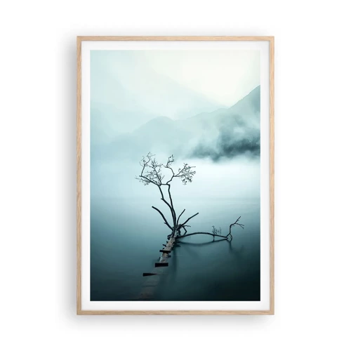 Poster in einem Rahmen aus heller Eiche - Aus Wasser und Nebel - 70x100 cm
