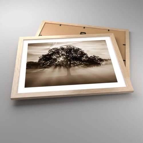 Poster in einem Rahmen aus heller Eiche - Baum der guten Nachrichten  - 40x30 cm