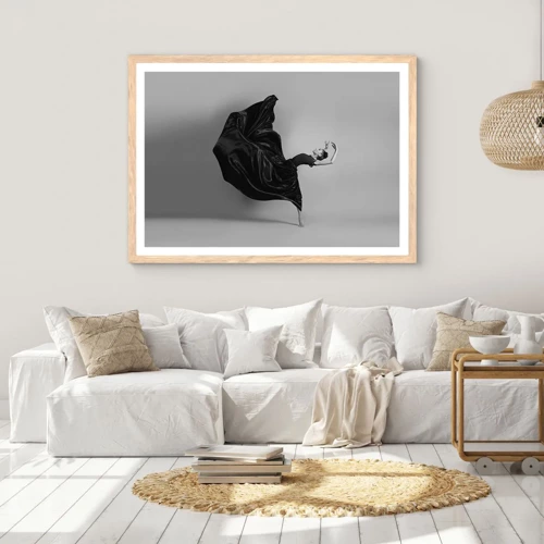 Poster in einem Rahmen aus heller Eiche - Beflügelt durch die Musik - 40x30 cm