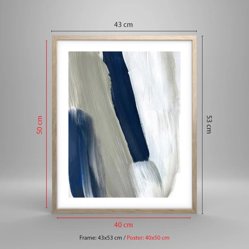 Poster in einem Rahmen aus heller Eiche - Begegnung mit dem Weißsein - 40x50 cm