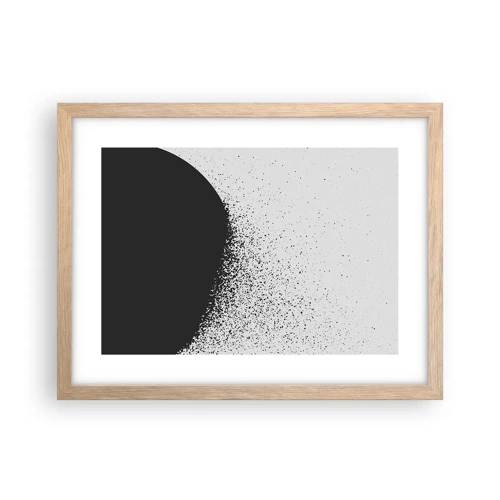 Poster in einem Rahmen aus heller Eiche - Bewegung von Molekülen - 40x30 cm
