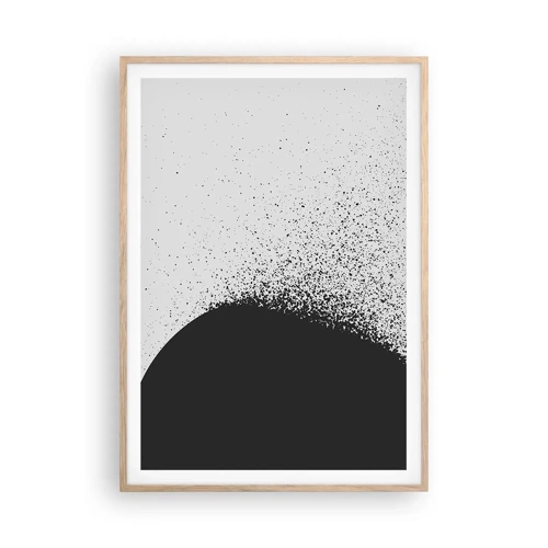 Poster in einem Rahmen aus heller Eiche - Bewegung von Molekülen - 70x100 cm
