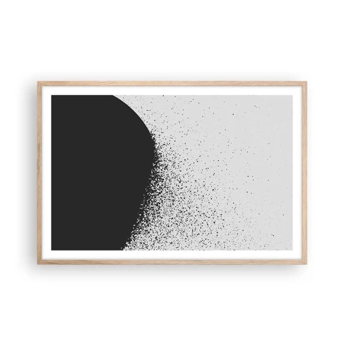 Poster in einem Rahmen aus heller Eiche - Bewegung von Molekülen - 91x61 cm