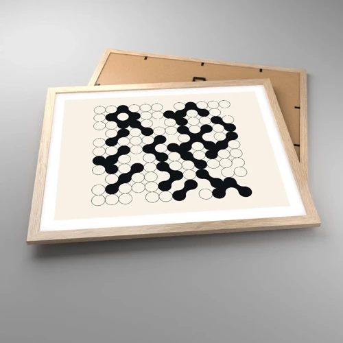 Poster in einem Rahmen aus heller Eiche - Chinesisches Spiel – Variation - 50x40 cm