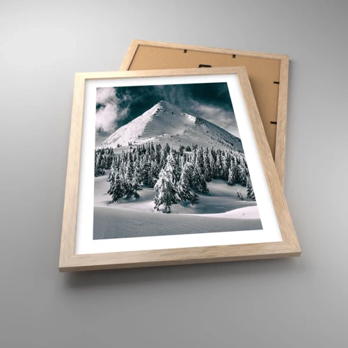 Poster in einem Rahmen aus heller Eiche - Das Land aus Schnee und Eis - 30x40 cm