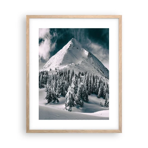 Poster in einem Rahmen aus heller Eiche - Das Land aus Schnee und Eis - 40x50 cm