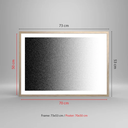 Poster in einem Rahmen aus heller Eiche - Dem Licht entgegen - 70x50 cm