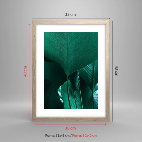 Poster in einem Rahmen aus heller Eiche - Dem Licht zugewandt - 30x40 cm