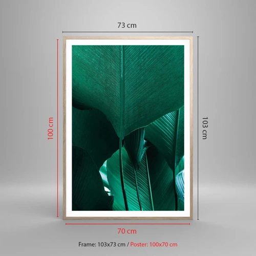 Poster in einem Rahmen aus heller Eiche - Dem Licht zugewandt - 70x100 cm