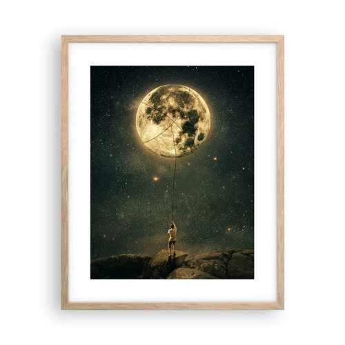 Poster in einem Rahmen aus heller Eiche - Der Mann, der den Mond gestohlen hat - 40x50 cm