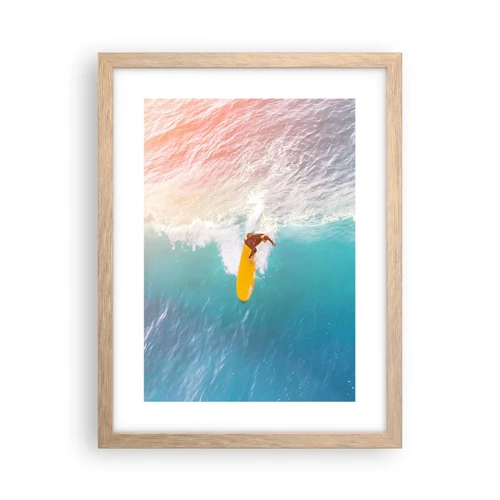 Poster in einem Rahmen aus heller Eiche - Der Ozeanreiter - 30x40 cm