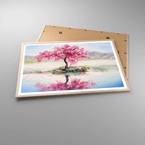 Poster in einem Rahmen aus heller Eiche - Der Ritus des Frühlings - 100x70 cm