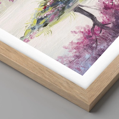 Poster in einem Rahmen aus heller Eiche - Der Ritus des Frühlings - 91x61 cm