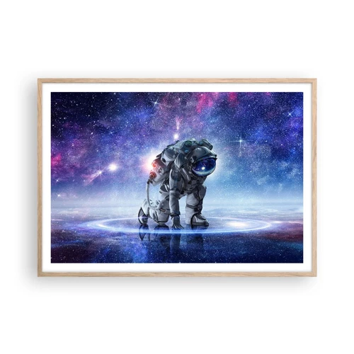 Poster in einem Rahmen aus heller Eiche - Der Sternenhimmel über mir - 100x70 cm