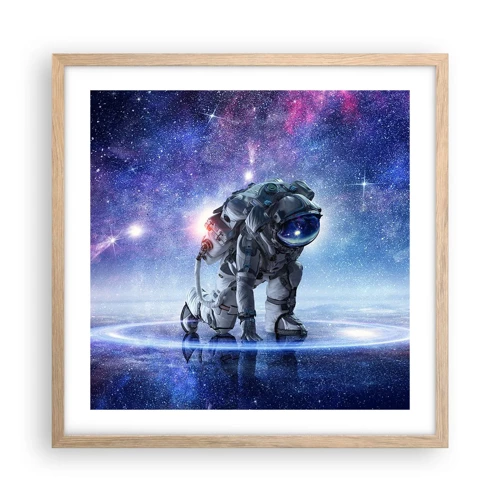 Poster in einem Rahmen aus heller Eiche - Der Sternenhimmel über mir - 50x50 cm
