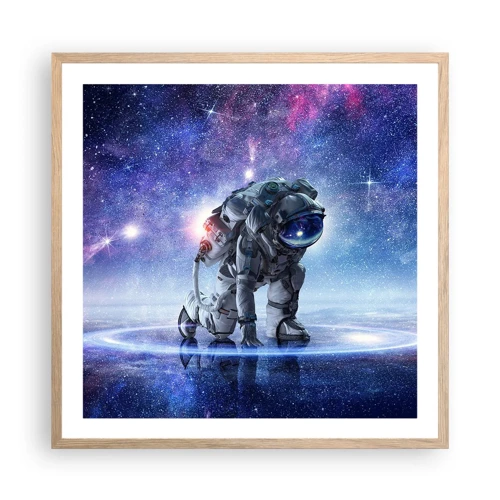 Poster in einem Rahmen aus heller Eiche - Der Sternenhimmel über mir - 60x60 cm