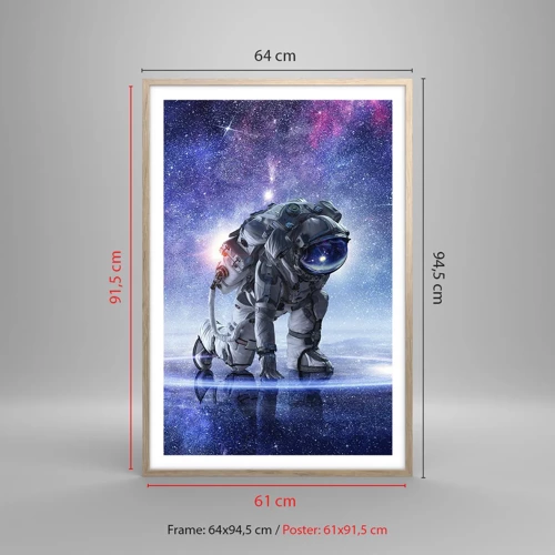 Poster in einem Rahmen aus heller Eiche - Der Sternenhimmel über mir - 61x91 cm
