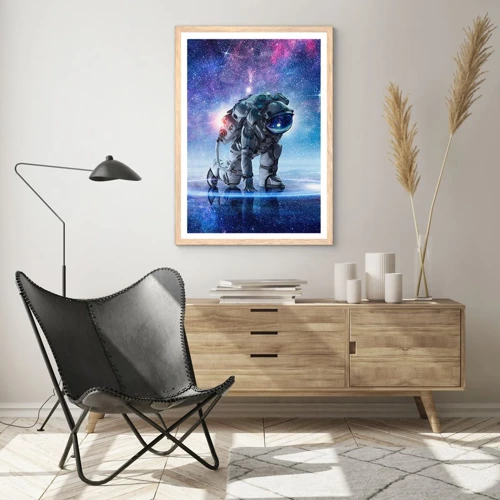 Poster in einem Rahmen aus heller Eiche - Der Sternenhimmel über mir - 61x91 cm
