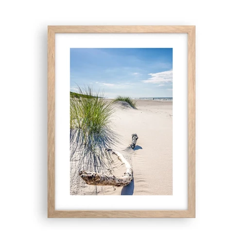 Poster in einem Rahmen aus heller Eiche - Der schönste Strand? Ostsee-Strand - 30x40 cm