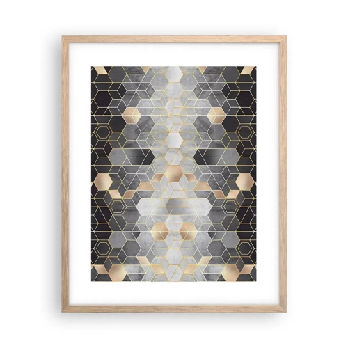 Poster in einem Rahmen aus heller Eiche - Diamant-Komposition - 40x50 cm