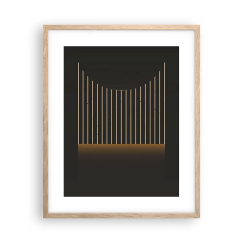 Poster in einem Rahmen aus heller Eiche - Die Dunkelheit erkunden - 40x50 cm