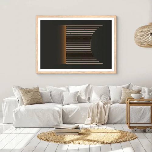 Poster in einem Rahmen aus heller Eiche - Die Dunkelheit erkunden - 50x40 cm