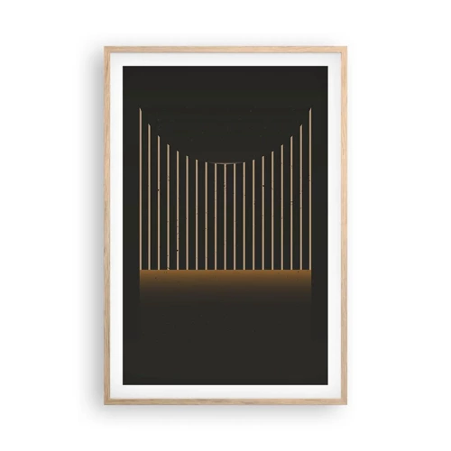 Poster in einem Rahmen aus heller Eiche - Die Dunkelheit erkunden - 61x91 cm