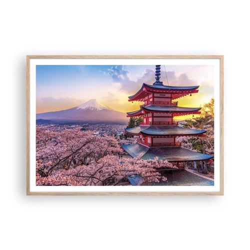 Poster in einem Rahmen aus heller Eiche - Die Essenz des japanischen Geistes - 100x70 cm