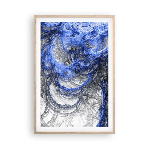 Poster in einem Rahmen aus heller Eiche - Die Geburt einer Welle - 61x91 cm