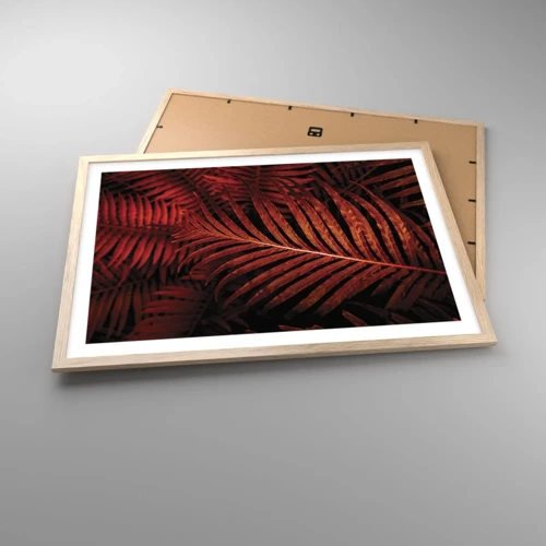Poster in einem Rahmen aus heller Eiche - Die Hitze des Lebens - 70x50 cm