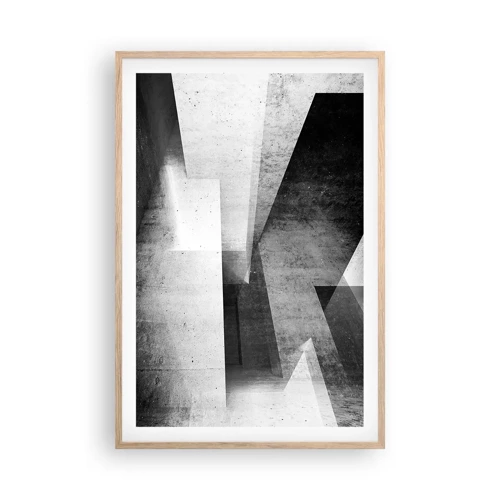 Poster in einem Rahmen aus heller Eiche - Die Raumstruktur - 61x91 cm