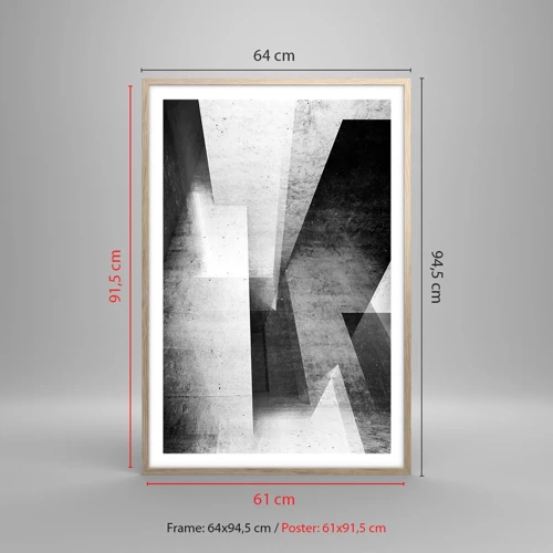 Poster in einem Rahmen aus heller Eiche - Die Raumstruktur - 61x91 cm